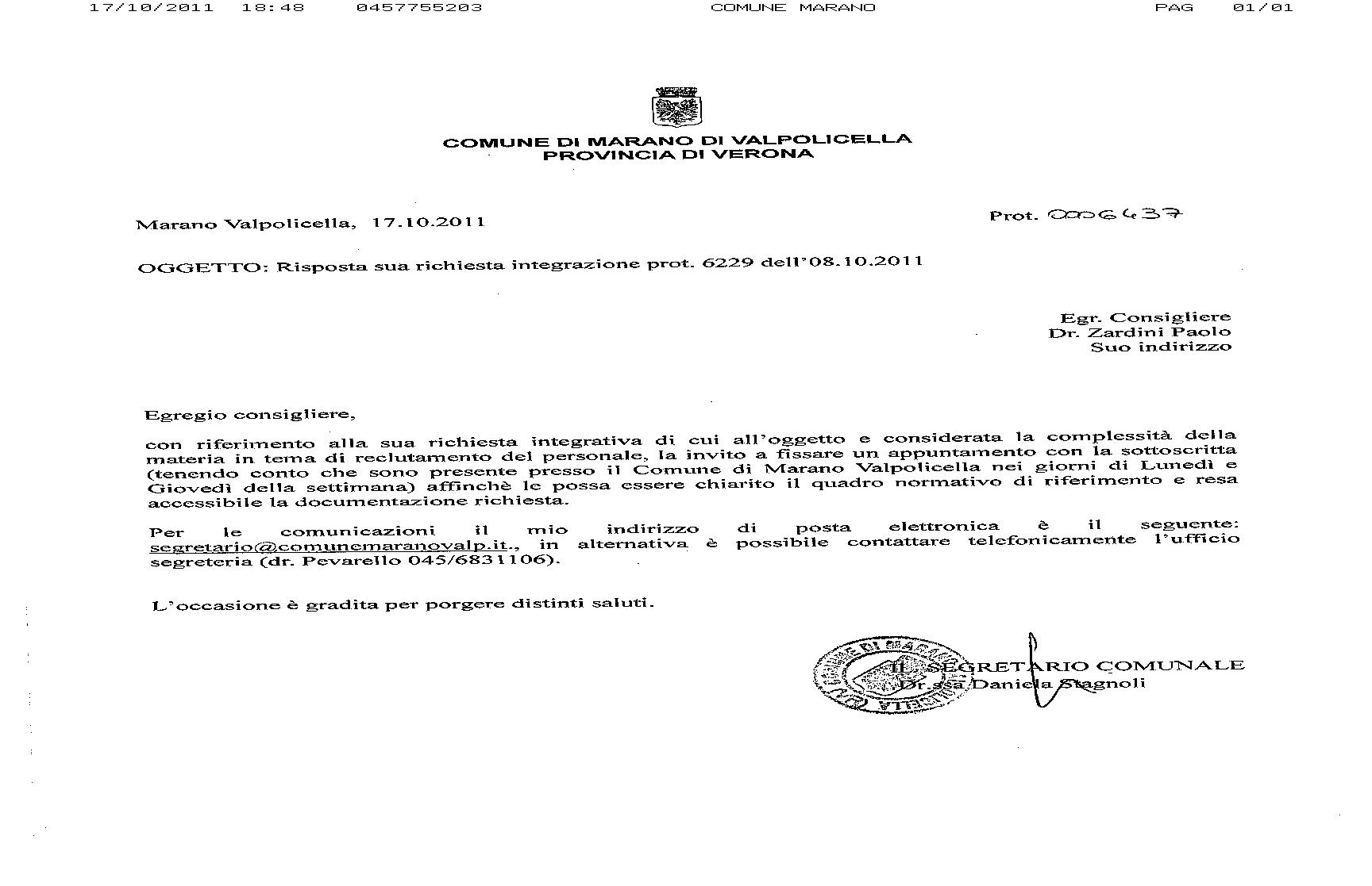 RISPO SEGRETARIO
